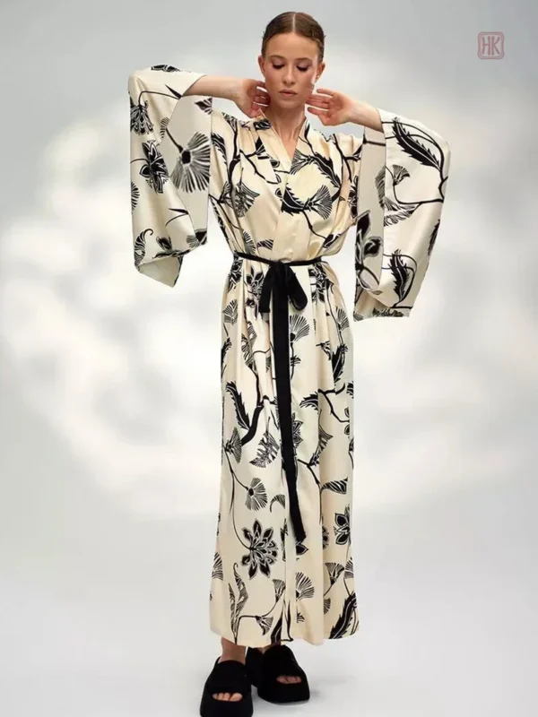 Style boho chic avec motifs fleuris