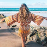 Robe Kimono élégante avec motifs floraux