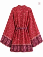 Kimono bohème avec imprimé floral élégant