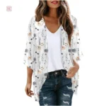 Kimono fleuri minimaliste pour femme