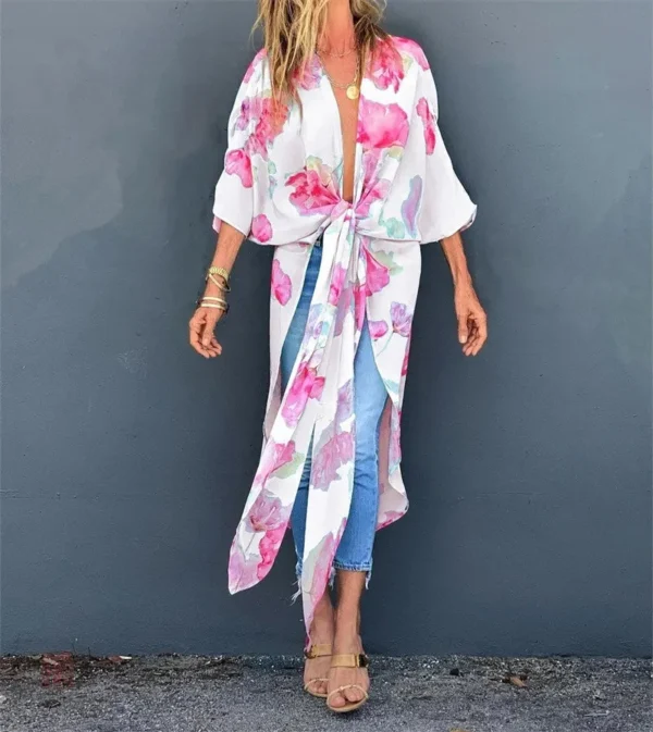kimono-fleuri-rose-1 Kimono fleuri rose pour femme