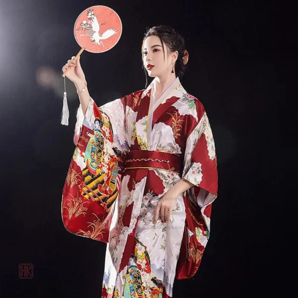kimono-geisha-soyeux-1 Kimono Femme Soyeux inspiré par les Geishas
