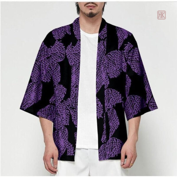 kimono-haori-kokushibou-1 Kimono Haori pour homme, style traditionnel japonais