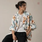 Kimono Homme à fleurs élégant pour un style décontracté