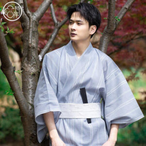 Vêtement léger pour homme, kimono en coton