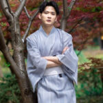 Kimono élégant pour homme, tissu en coton