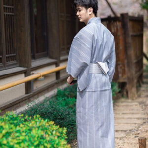 Robe de chambre homme en coton, style traditionnel