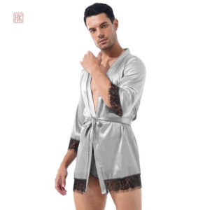 Peignoir kimono homme court en tissu léger