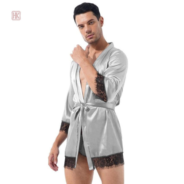 Peignoir kimono homme court en tissu léger