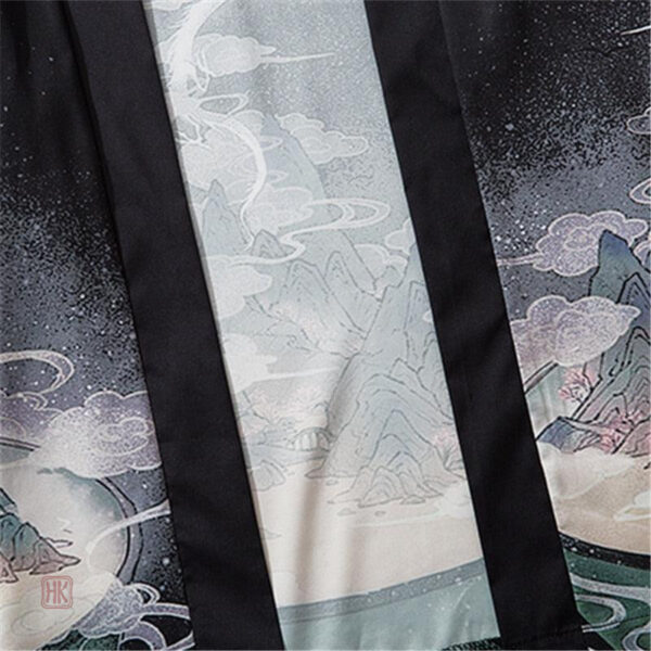 Kimono homme en tissu fluide avec dragon