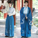 Vêtement traditionnel masculin en bleu