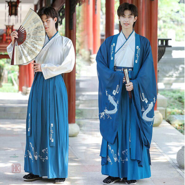 Vêtement traditionnel masculin en bleu