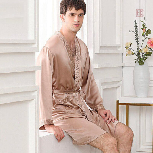 Peignoir de luxe pour homme, style décontracté
