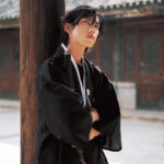 Kimono noir pour homme style samouraï