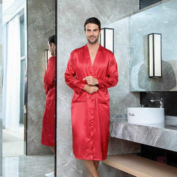 Kimono classique pour homme, coloris rouge intense