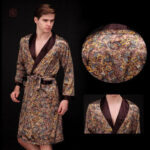 Peignoir homme satin avec coupe moderne et stylée