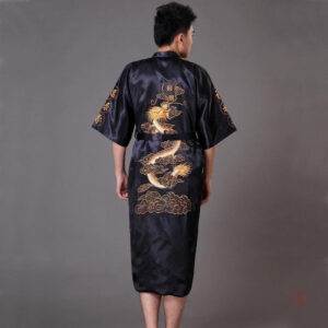 Kimono Satin Homme avec motif Dragon