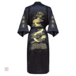 Peignoir Kimono Homme en satin avec design dragon