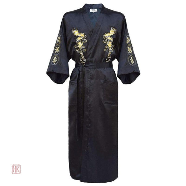 Vêtement élégant pour homme, kimono satin dragon