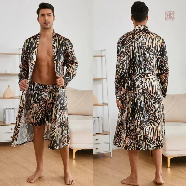 kimono-homme-tigre-1 Kimono homme avec motif tigre, élégant et confortable