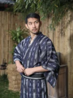 Kimono homme traditionnel japonais en tissu léger