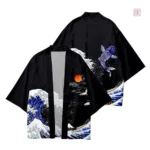 Kimono pour homme avec motif vague élégant