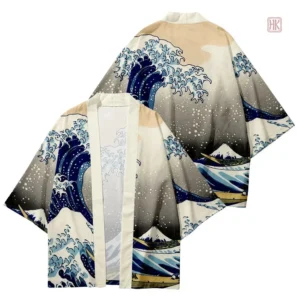 Kimono homme léger avec design vague