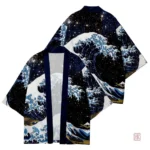 Vague motif kimono pour homme, look contemporain