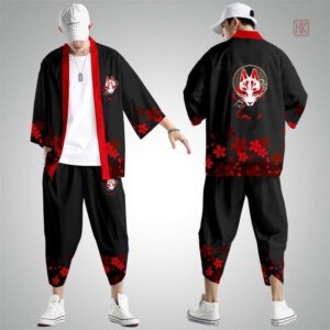 Kimono homme avec veste et pantalon assortis