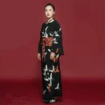Kimono en coton avec motifs japonais