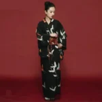 Robe kimono en tissu naturel