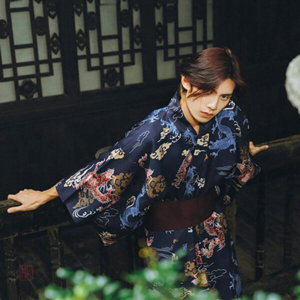 Kimono homme en tissu coton léger et confortable
