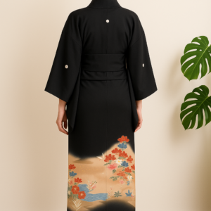 Kimono japonais élégant en soie