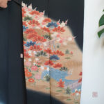 Kimono femme, design soigné en soie
