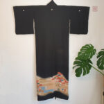Kimono en soie, style japonais