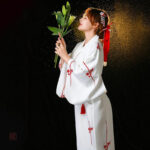 Vêtement traditionnel japonais blanc pour femmes