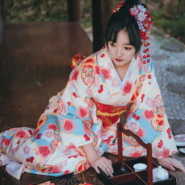 Kimono Femme léger avec motifs japonais traditionnels