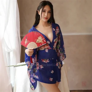 Peignoir kimono élégant en tissu léger