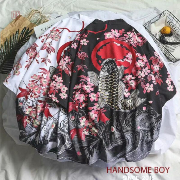 Kimono Homme aux motifs floraux inspirés du Japon