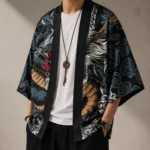Kimono Japonais Homme Court Dragon
