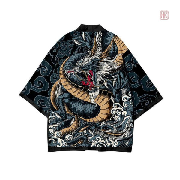 Kimono court pour homme, style japonais