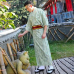 Vêtement traditionnel japonais pour homme en vert