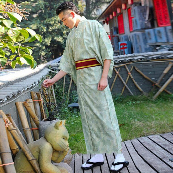 Vêtement traditionnel japonais pour homme en vert