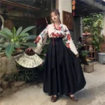 Kimono japonais long deux pièces élégant