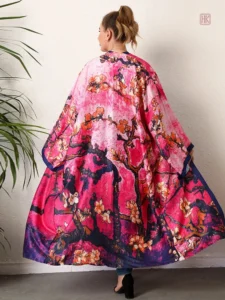 Kimono léger à motifs pour une journée en bord de mer