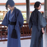 Kimono traditionnel japonais pour homme en tissu léger