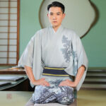 Kimono japonais traditionnel homme vintage