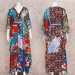 Kimono vintage, coupe féminine, style asiatique