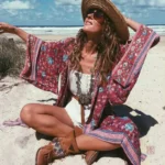Kimono Léger Floral pour Femme