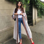 Kimono long blanc femme